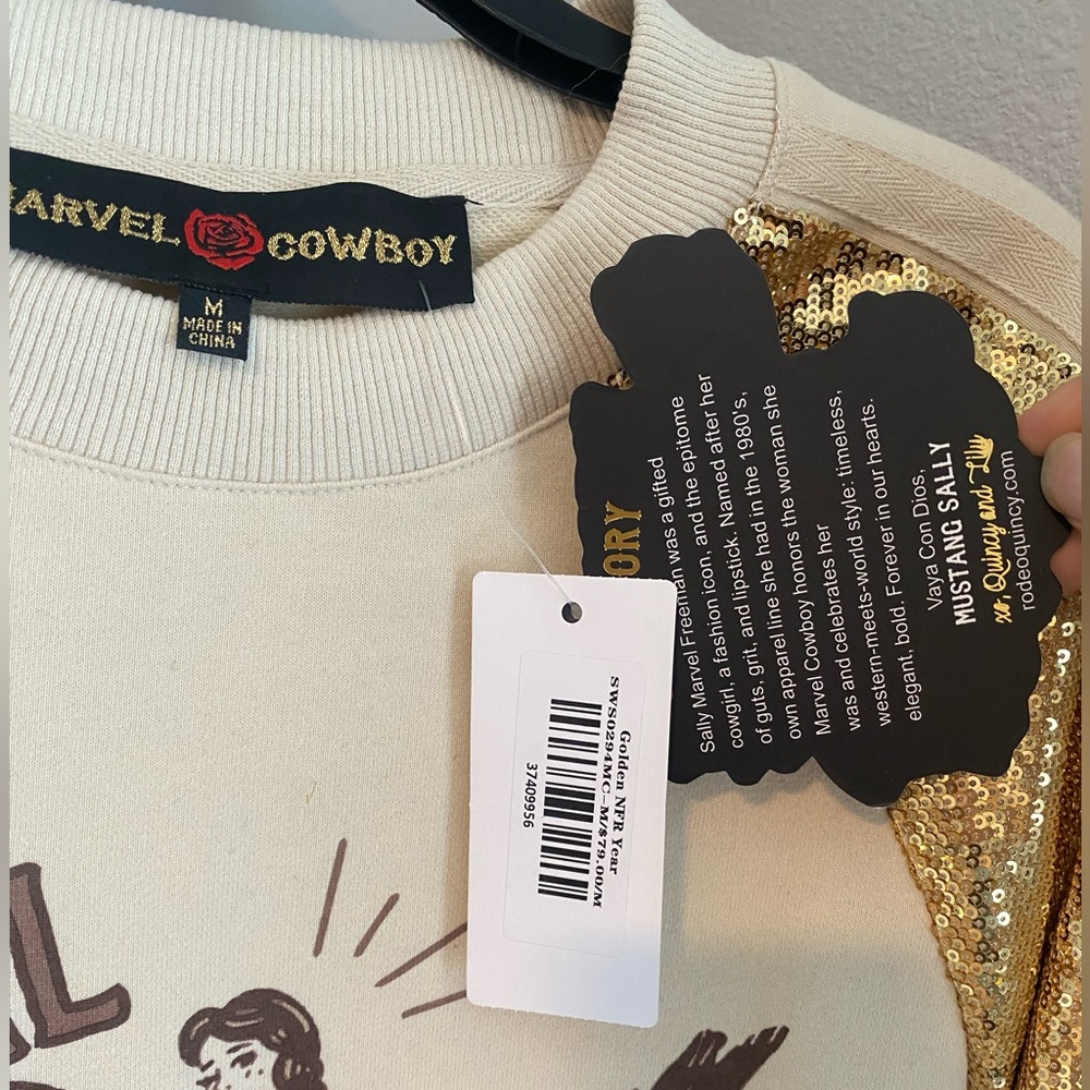 Gold Sequin Rodeo Sweatshirt - Picture 3 of 4